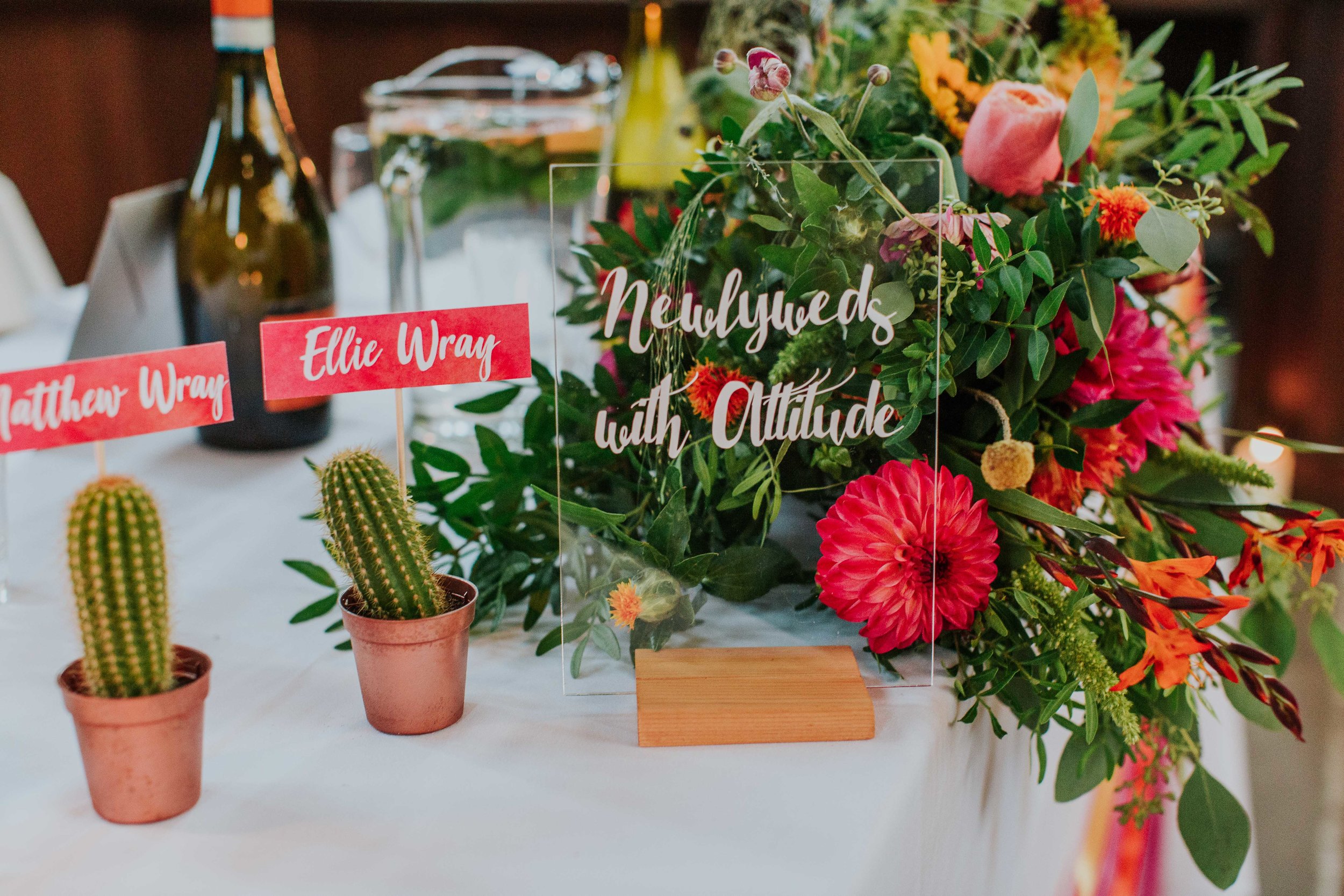 cactus themed wedding decor