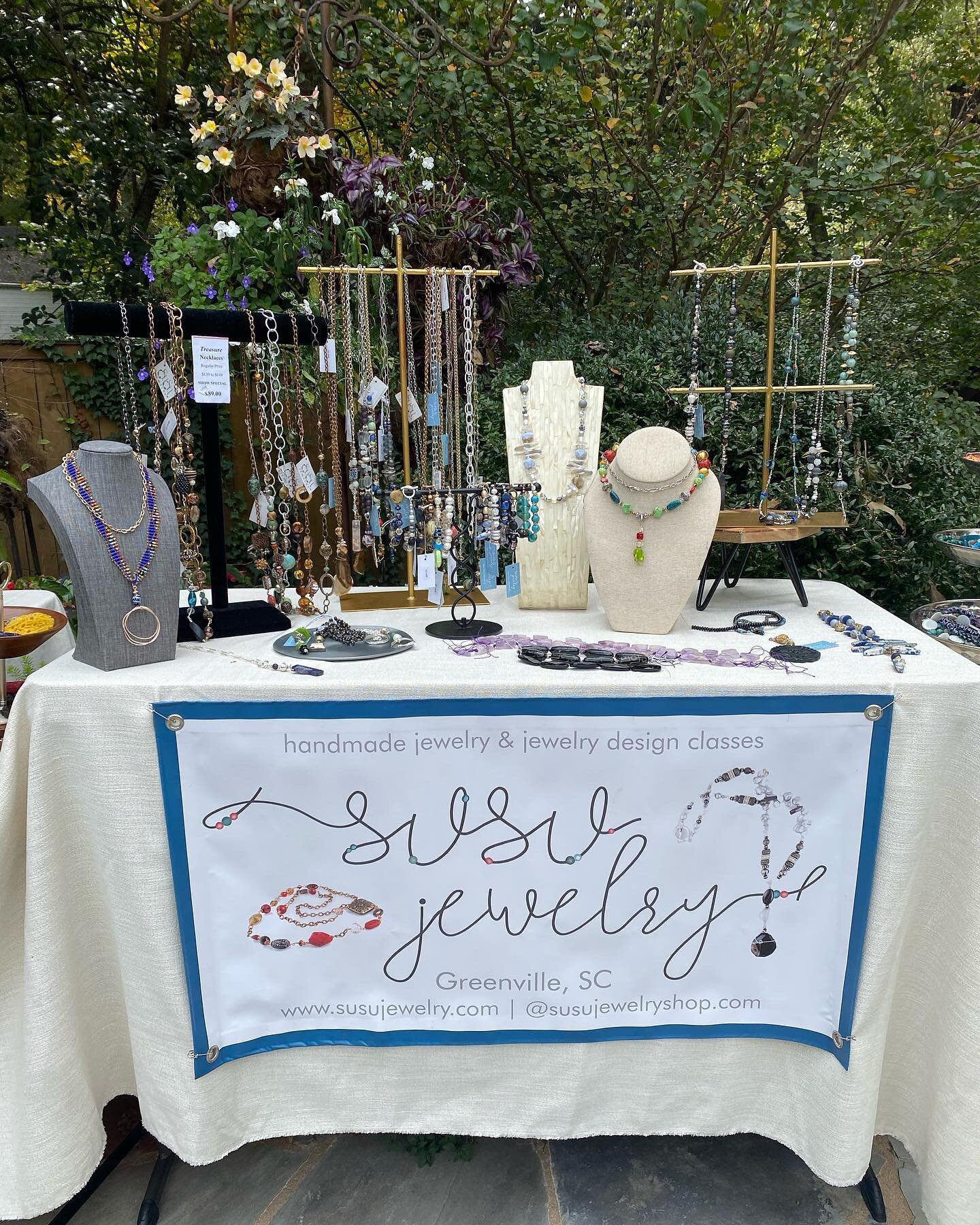 The Artist Next Door - Spring Show is tomorrow and I&rsquo;ll be at my usual spot by the pool!  This is a lovely outdoor show at the home of stained-glass artist Sherrill Hill in North Main at 25 Pinehurst Drive. I&rsquo;m also excited to have some c