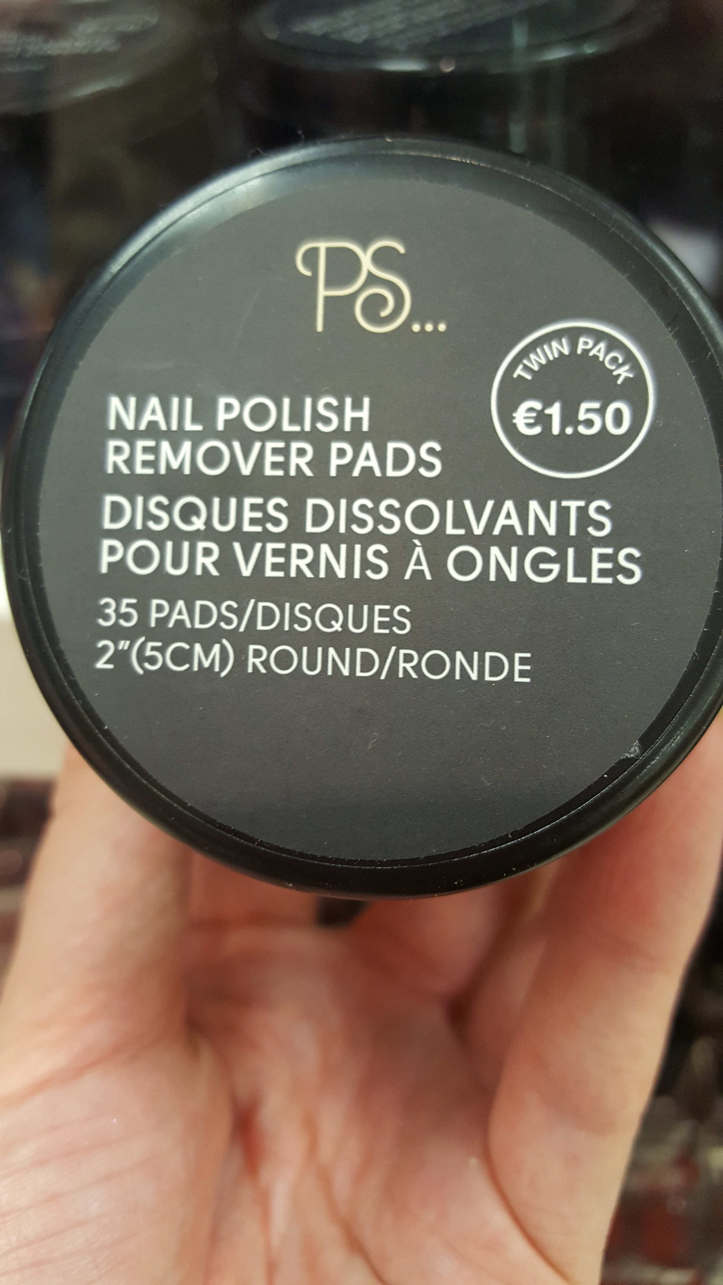 Twin pack of nail polish remover pads. Handy to pop into your handbag or have on your nightstand for those of us who are lazy about removing chipped polish. (Guilty)