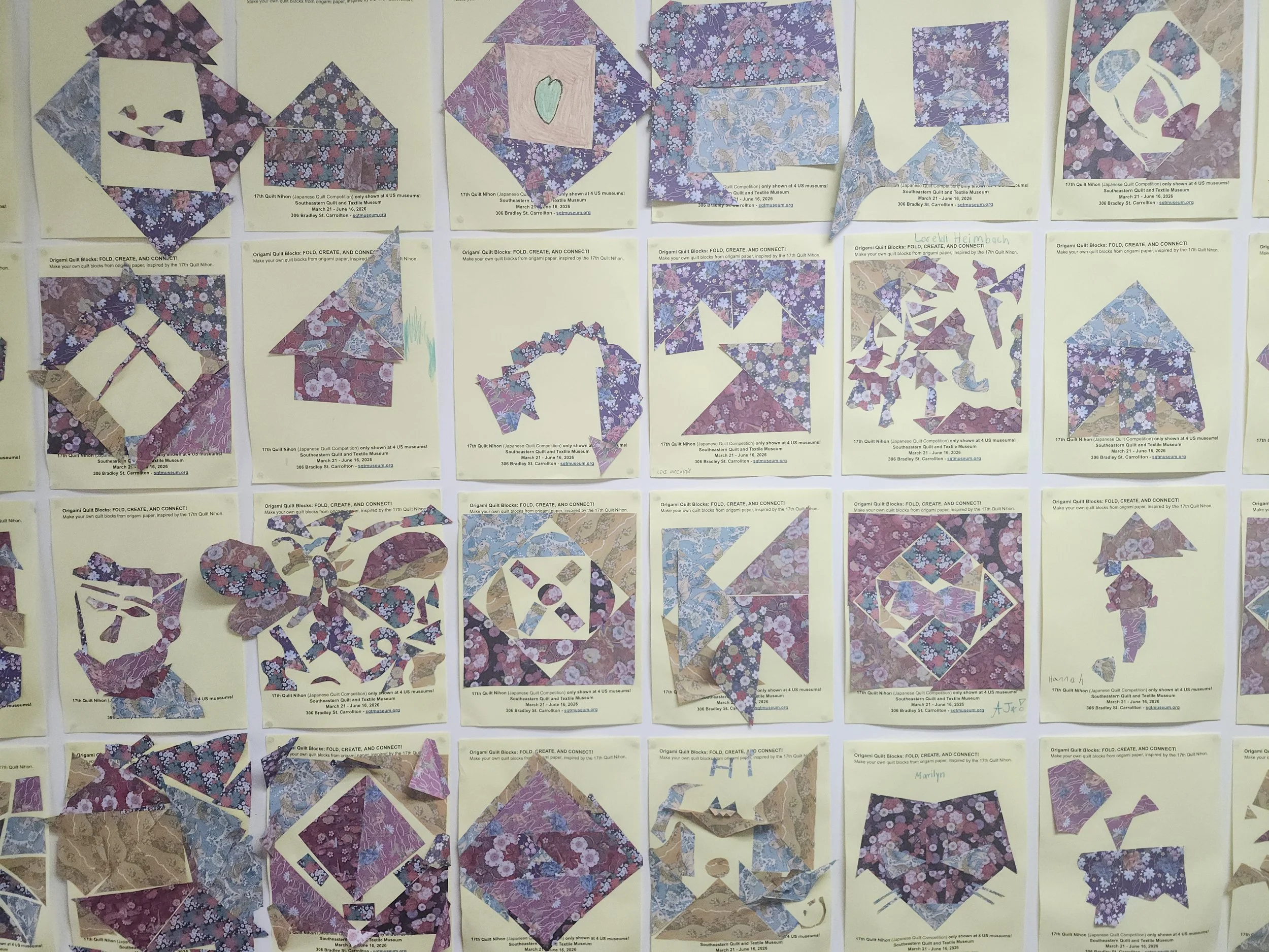 Spring Break Make-N-Take Craft: Origami Paper Quilt Art