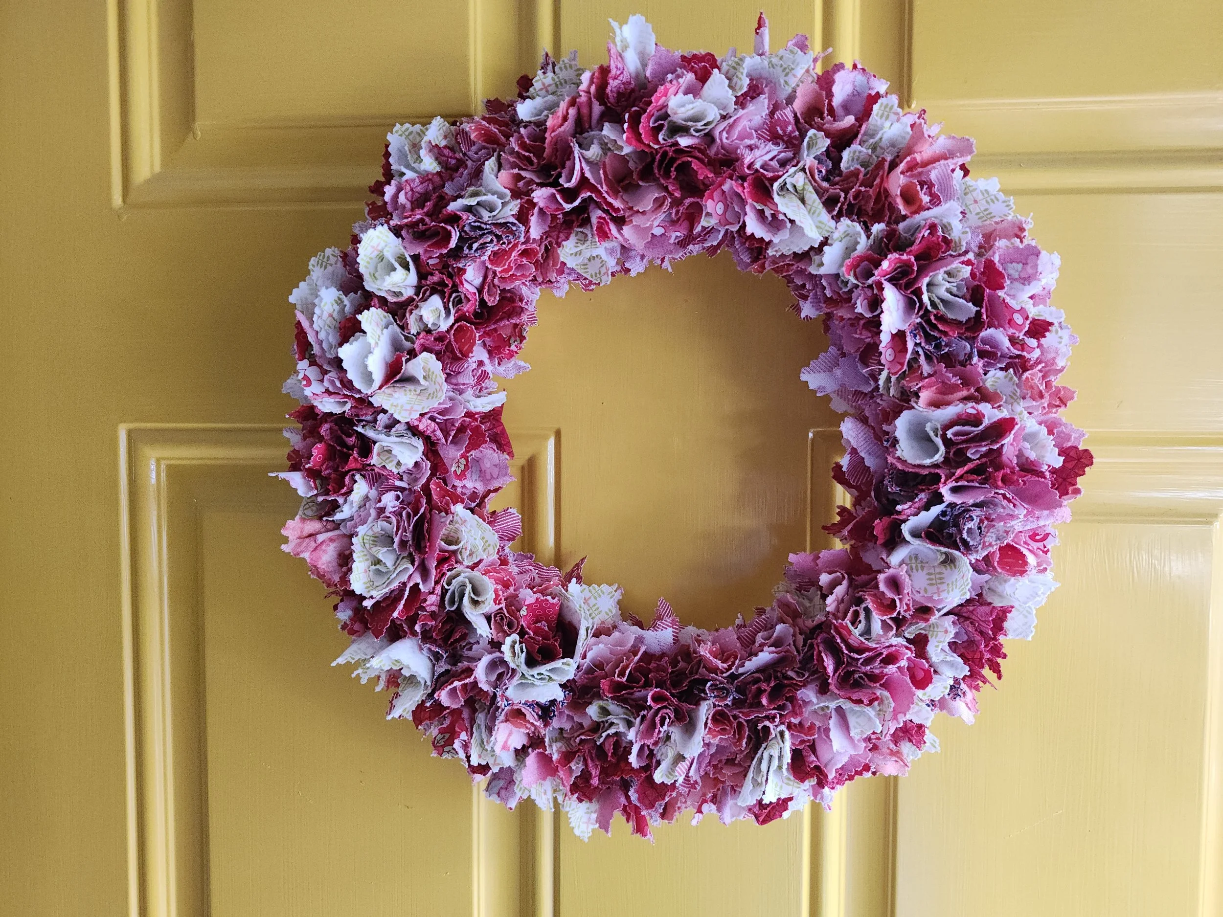 Fabric Scrap Holiday Wreath