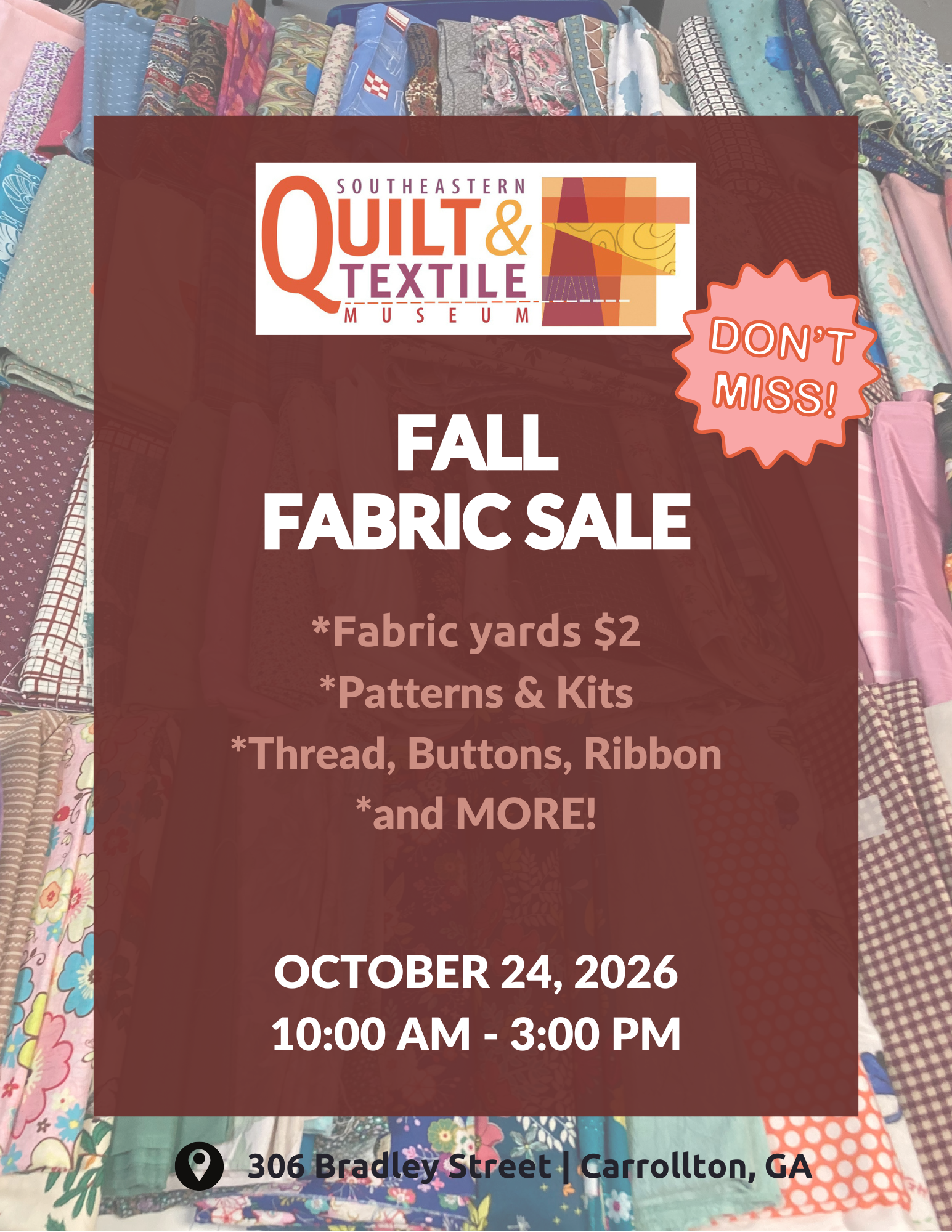 Fall Fabric Sale