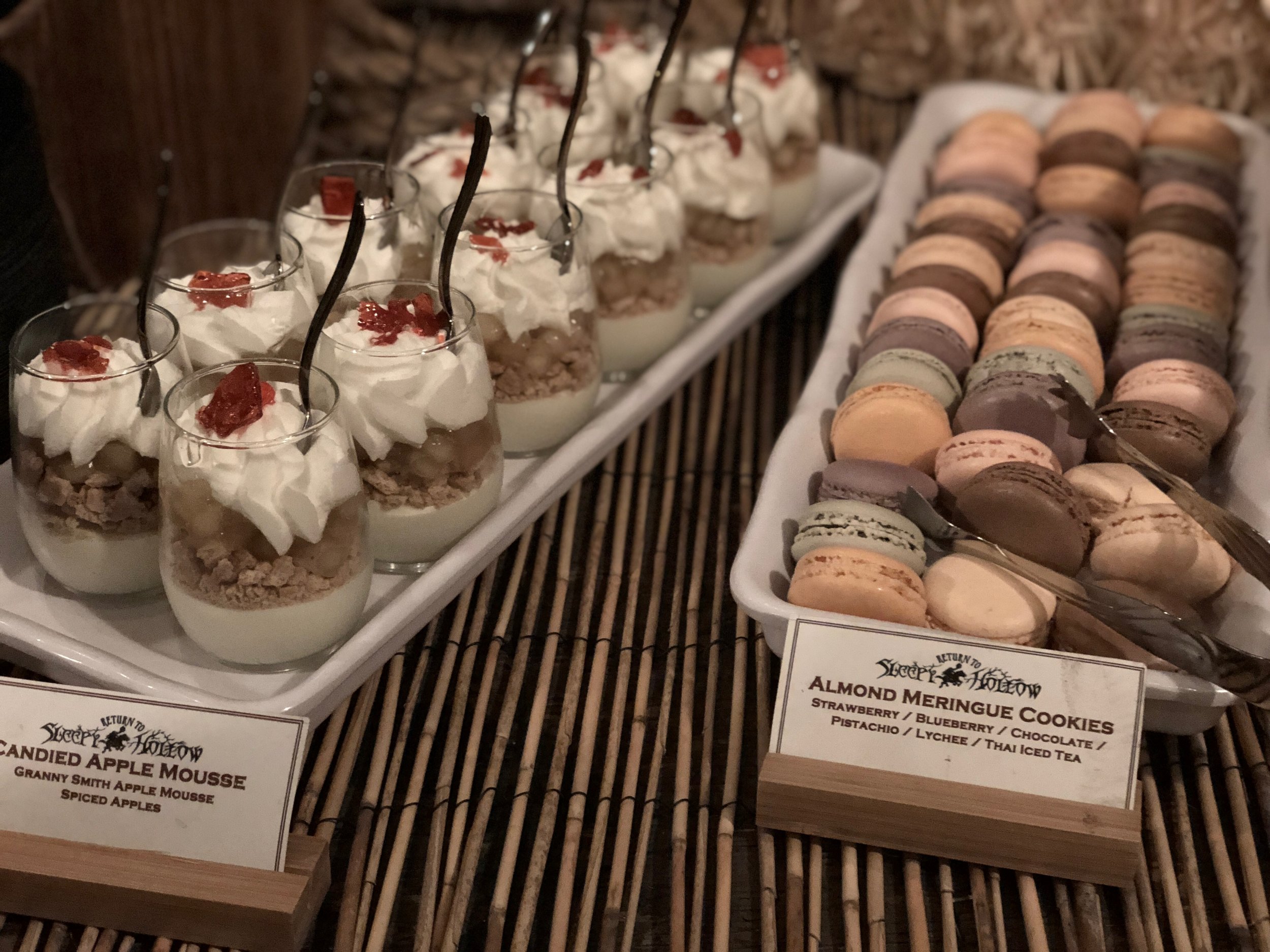 Candied Apple Mousse & Almond Meringue Cookies