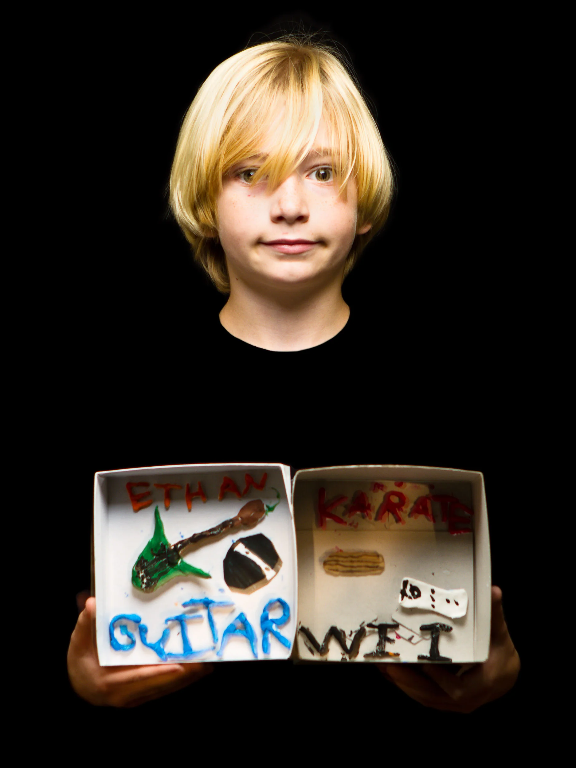 My box represents things I like. My box also represent me as it does have my name on it. Though I did only put some of the things I like on it. Ethan S. 4th Grade, Massachusetts Friends Academy 2011