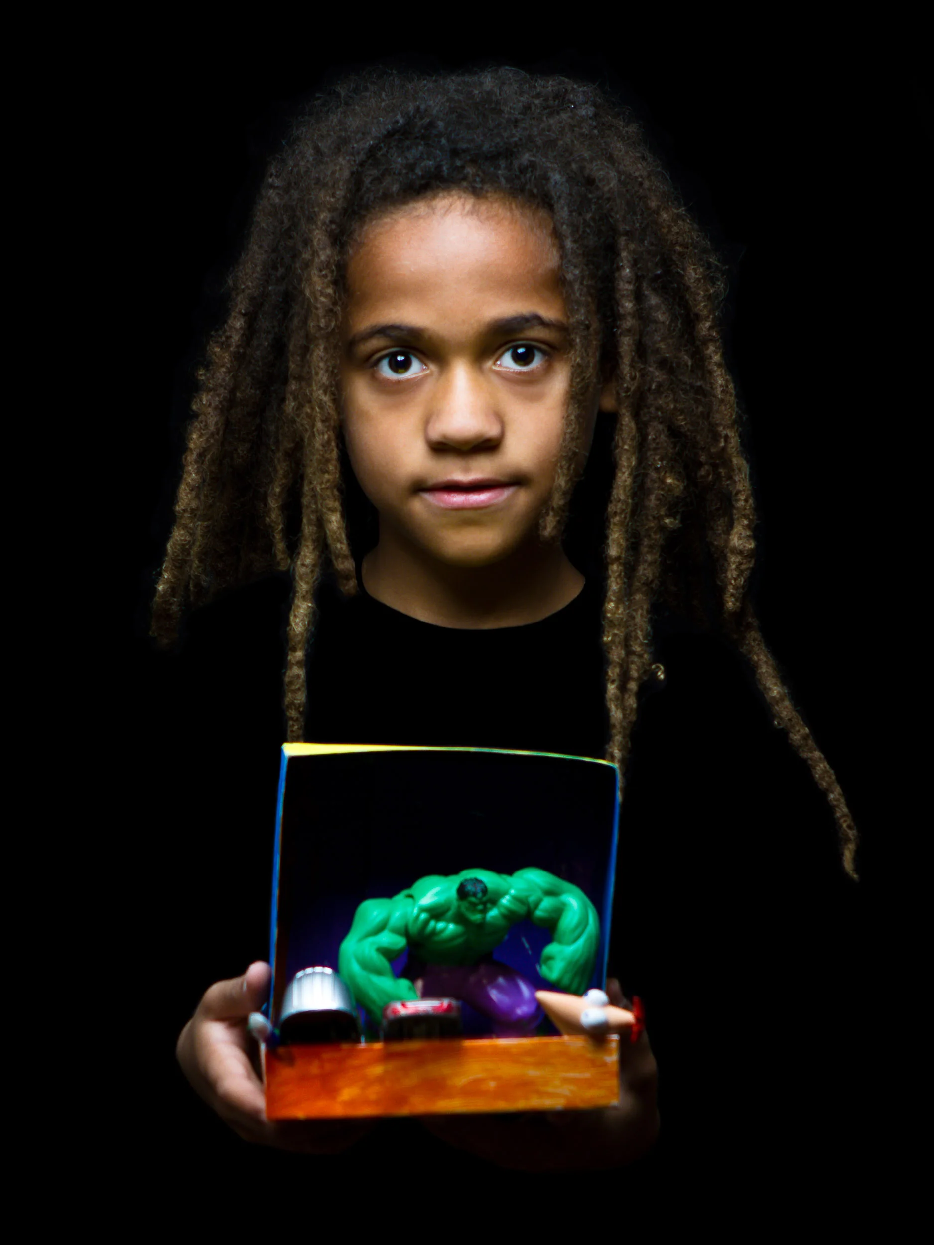I have hulk smashing because I am strong. I have pencils because I like to draw. I have a car I like cars. I like games so I have Monopoly. I have Phineas and Pherb because I like the show. Ean M. 4th Grade, Massachusetts Friends Academy 2011