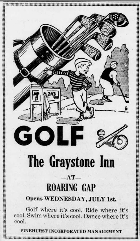 "Where it's cool" was the theme of this early ad touting the appeal of summer in the mountains .