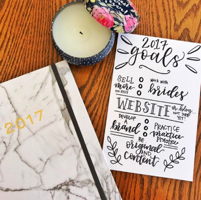 2017 Goals | A true testament of how practicing every day influences your lettering style. I'm slightly embarrassed looking back at this, but we all start somewhere. Practice makes progress, friends.