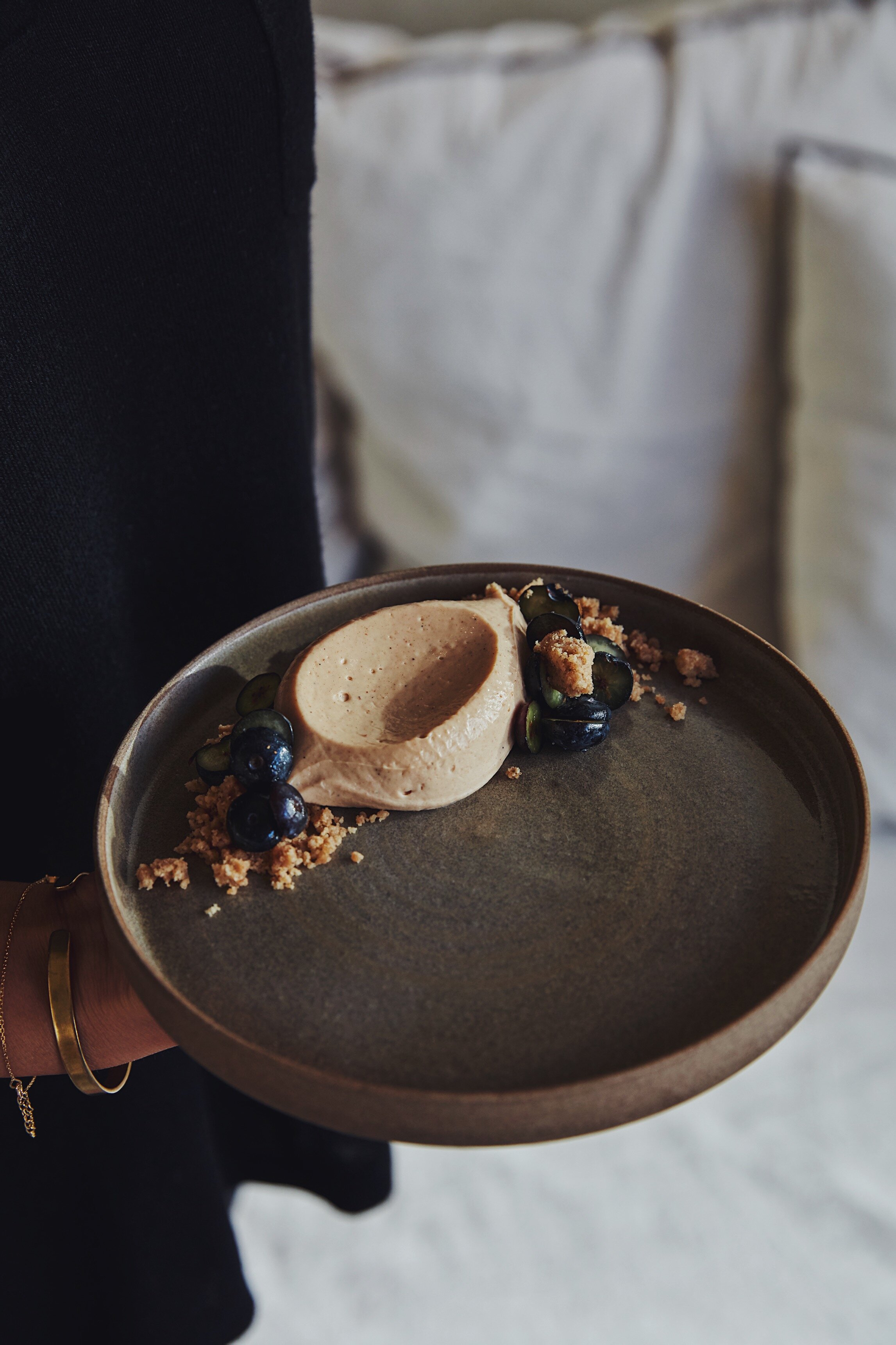 whipped San Sebastian style cheesecake