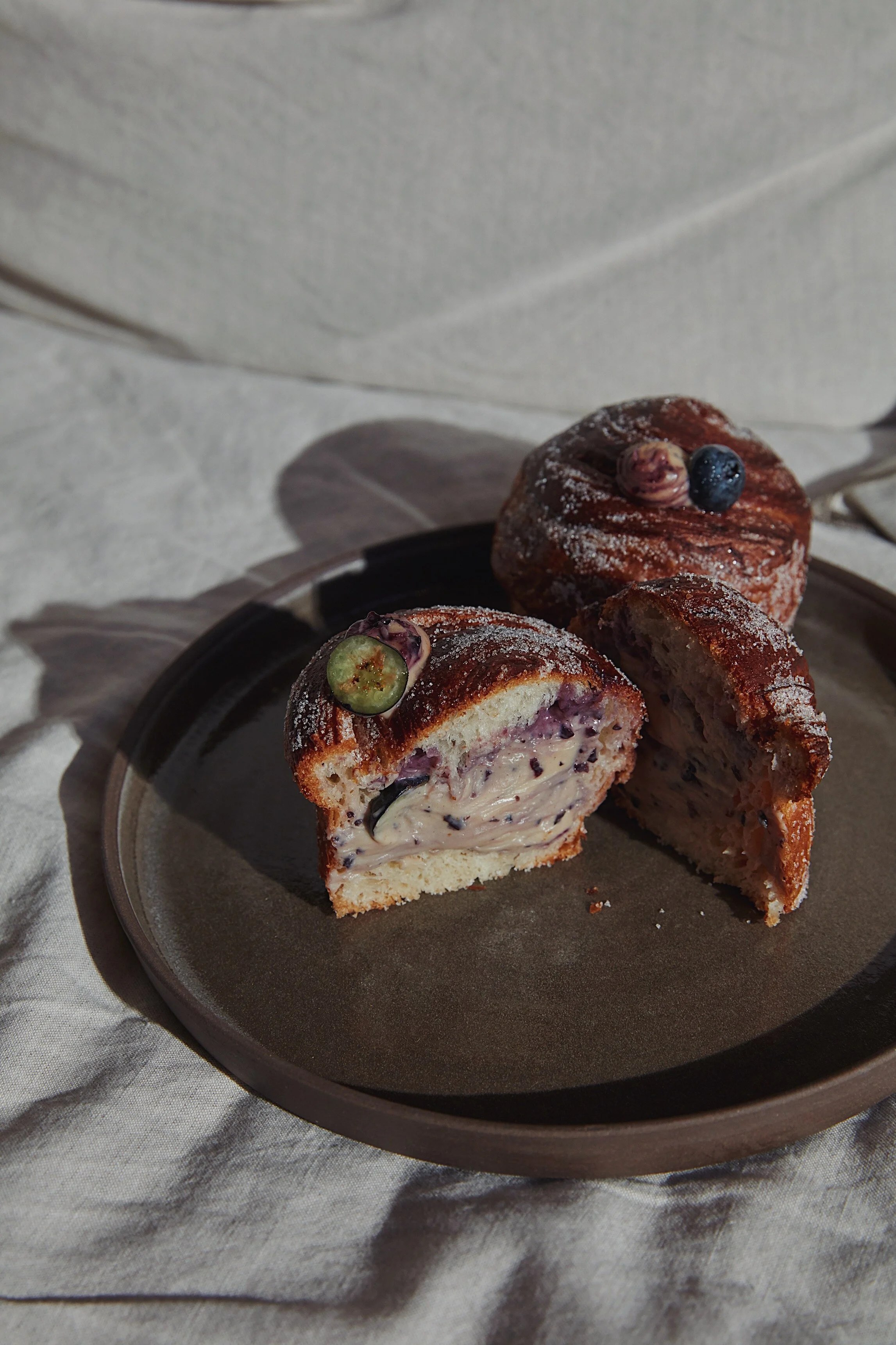 'blueberry cheesecake' cruffin