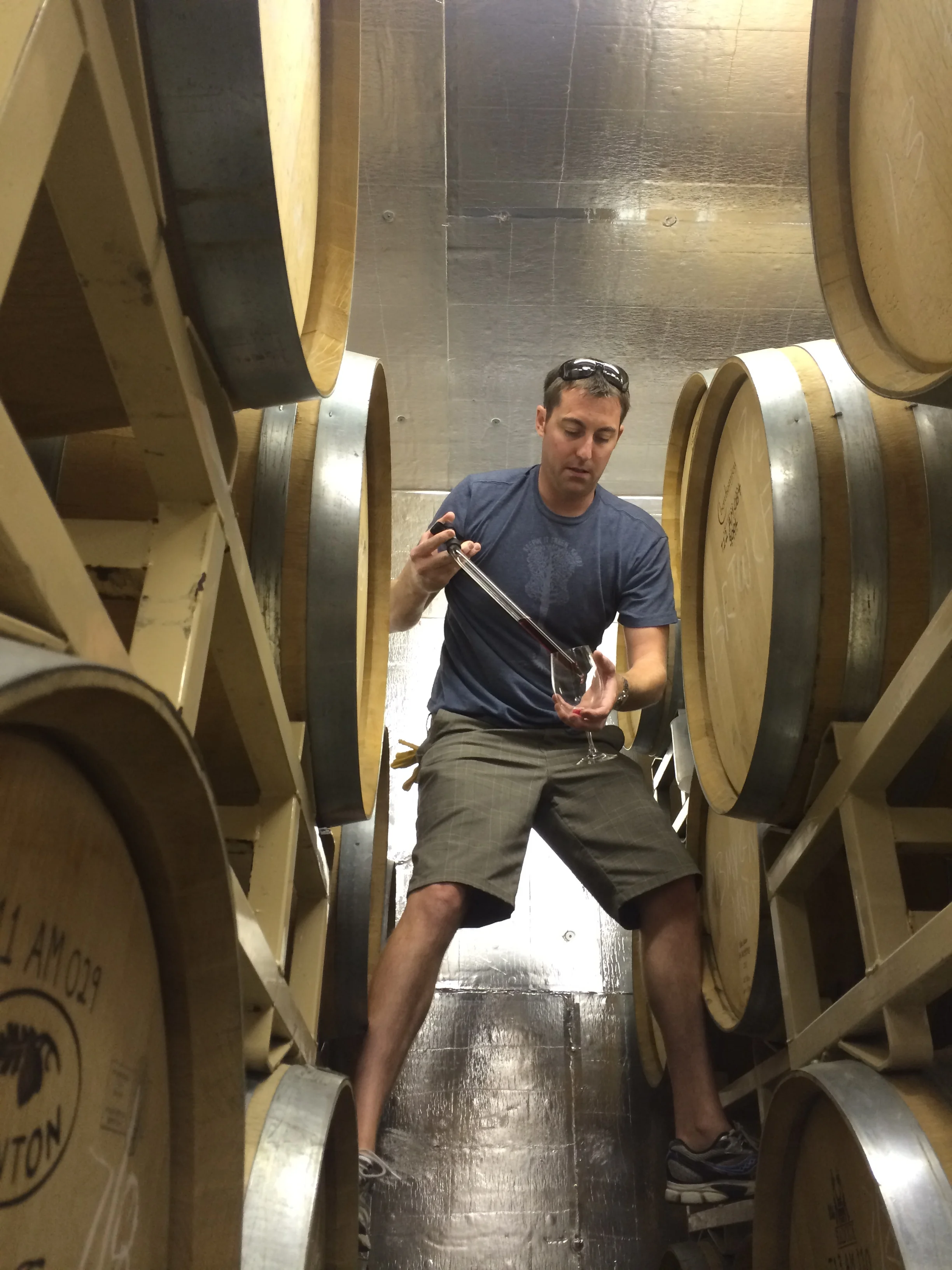 Matt in Barrel Room.JPG