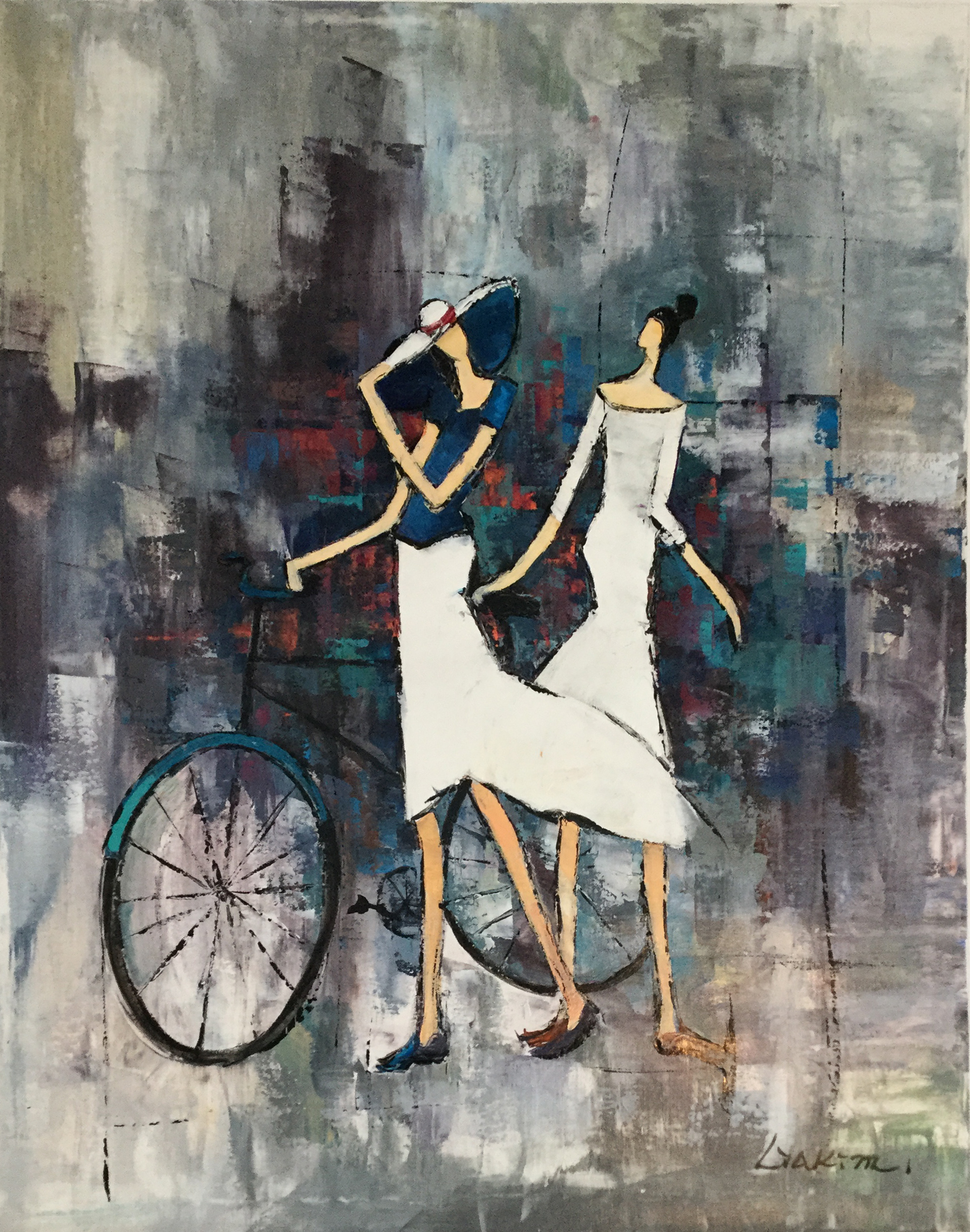 Two Girls On a Bicycle