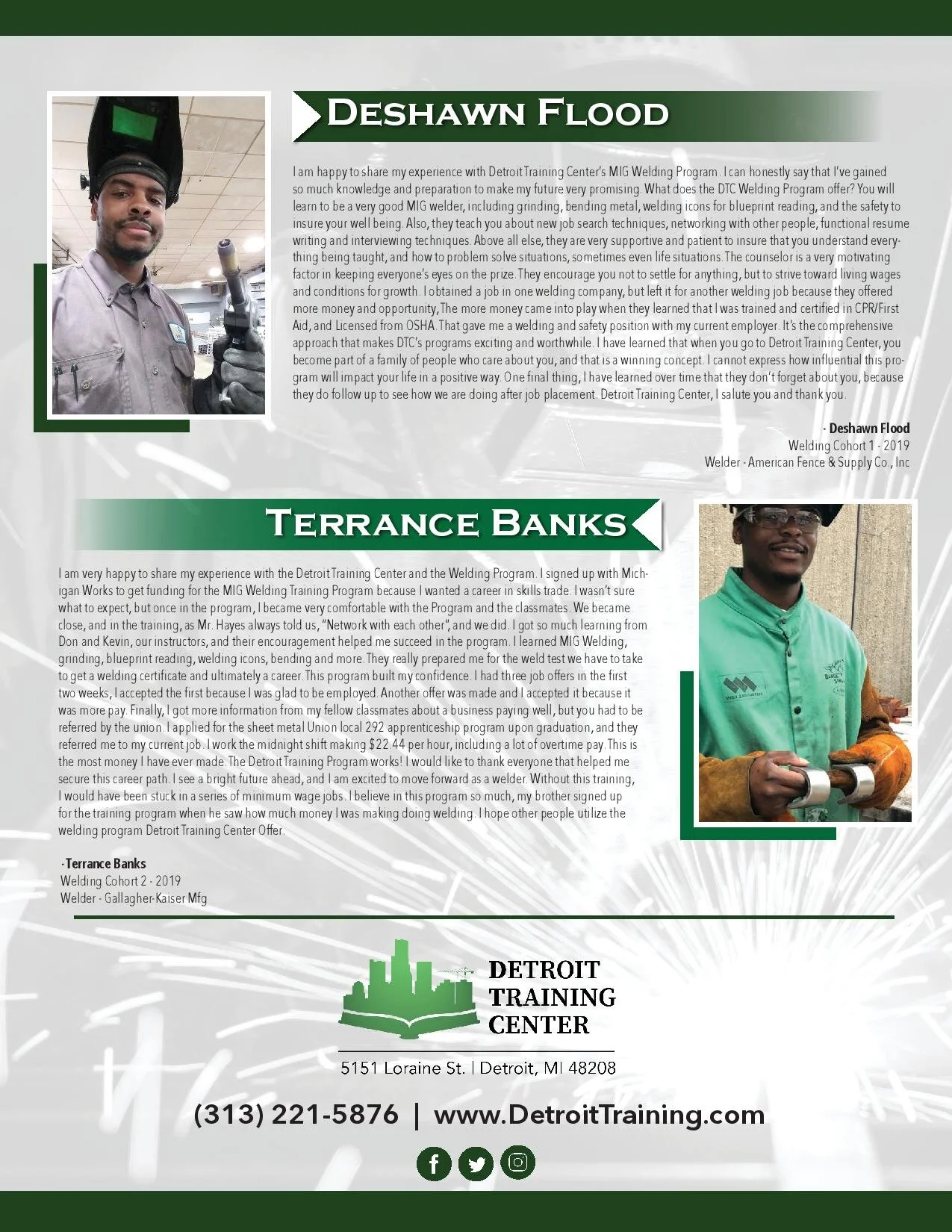 Welding Production Worker — Detroit Training Center