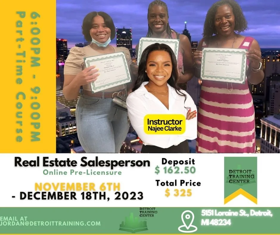 Real Estate Salesperson — Detroit Training Center