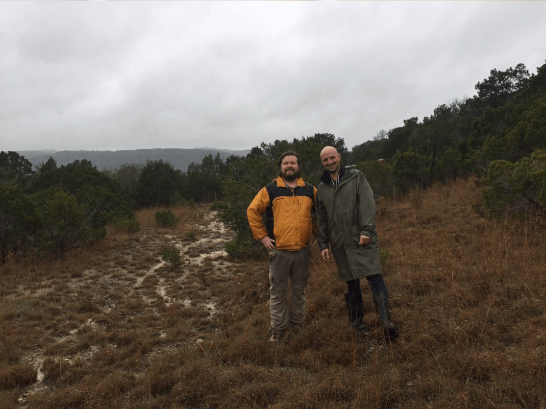 Chris & Dan at The Hopperdashery, outside Austin, TX