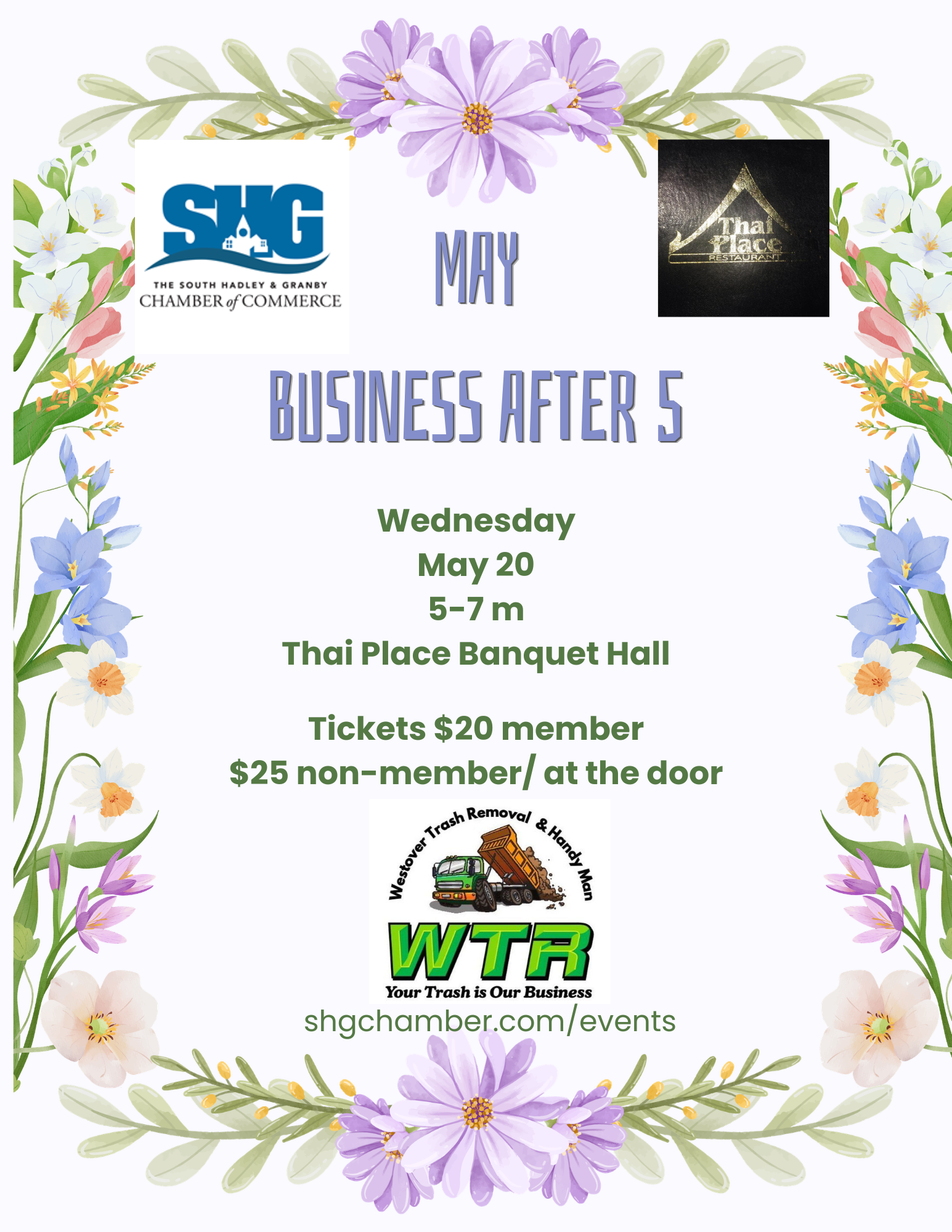 May Business After 5 at the Thai Place Banquet Hall