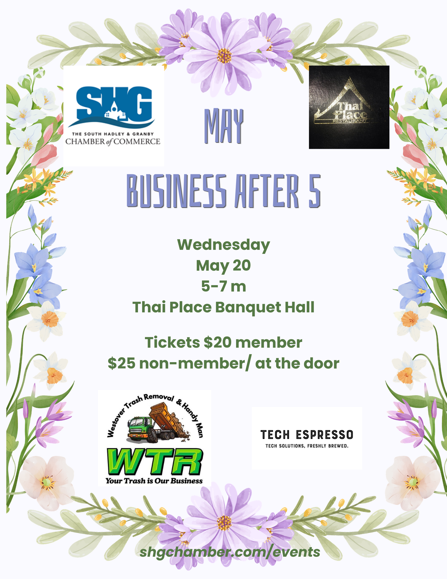 May Business After 5 at the Thai Place Banquet Hall