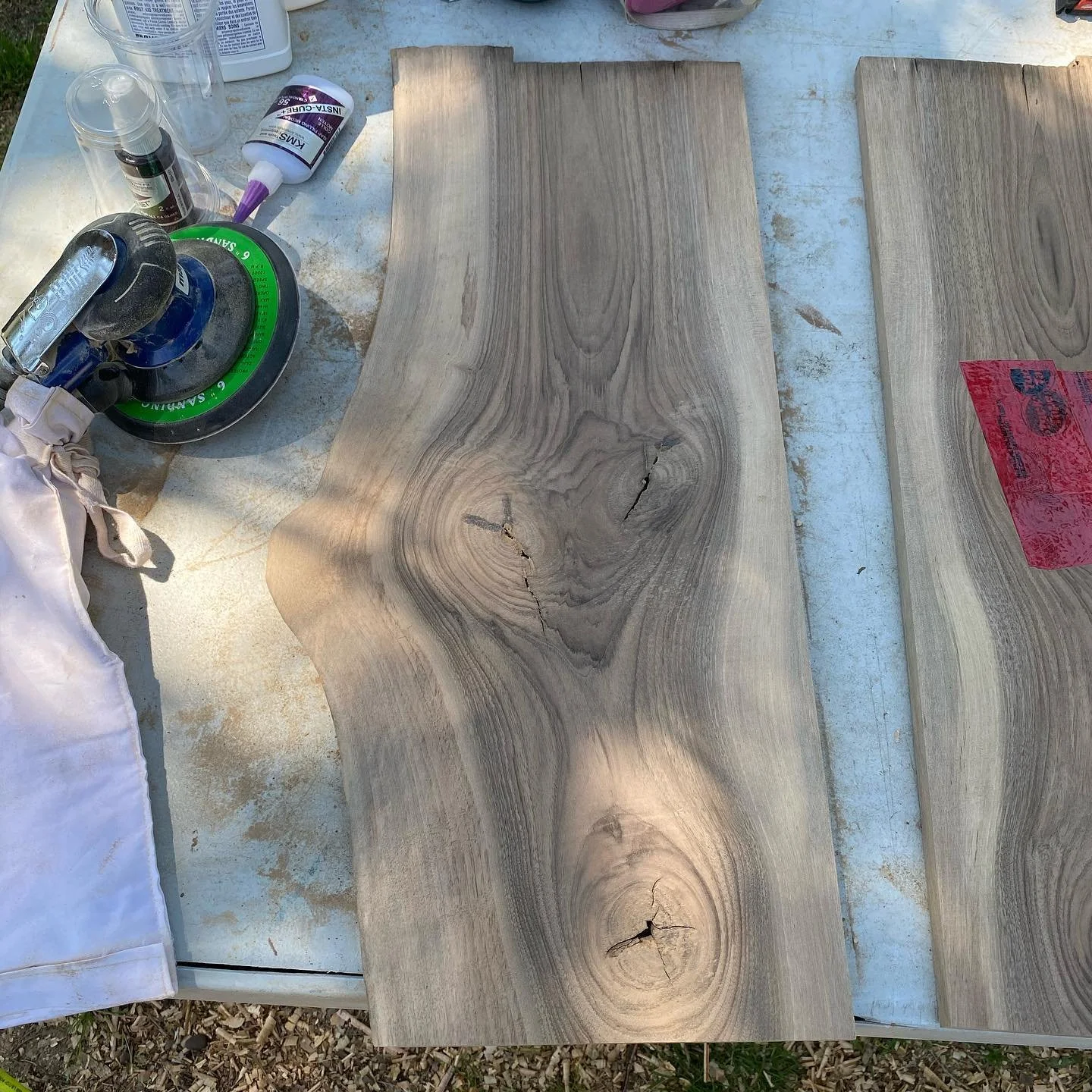 Working on some English Walnut charcuterie boards. Get to do some engraving on one of the boards. #walnut #charcuterieboard #charcuterie #karltaylorwood #cheese #grapes #carvingwood #engraved