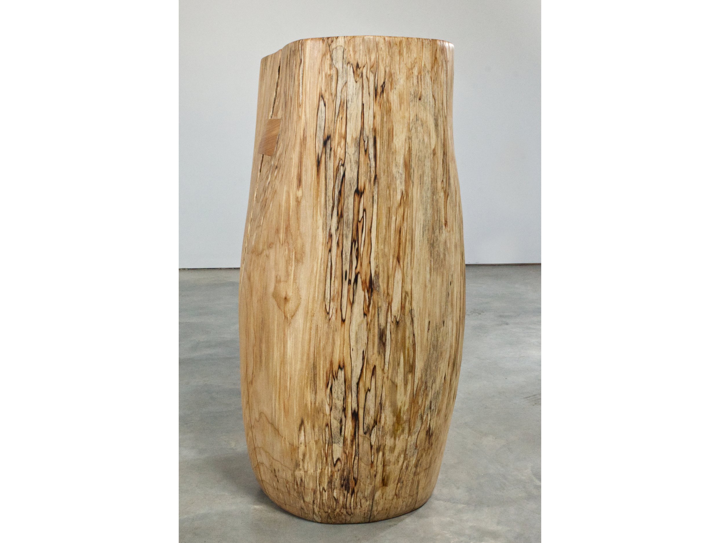 Sculpted Maple Side Table