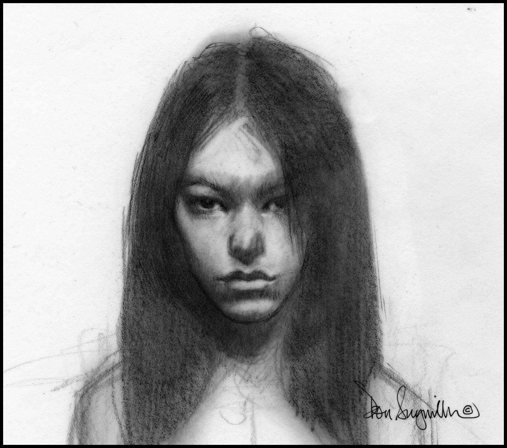 20. "Sketch of a Girl" This is a drawing from one of my sketchbooks. Medium: Graphite. Scale/Resolution: 6" x 6". Year Created: 2016
