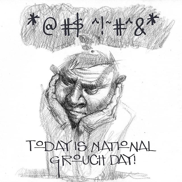 Today is &quot;National Grouch Day&quot;. One of my favorite days to celebrate!
.
.
#NationalGrouchDay #BadAttitude #grouch
#don_seegmiller #seegmillerart #drawings #illusration #pencil #illustrations #draw #art #painter #sketchart #artist #sketch #d