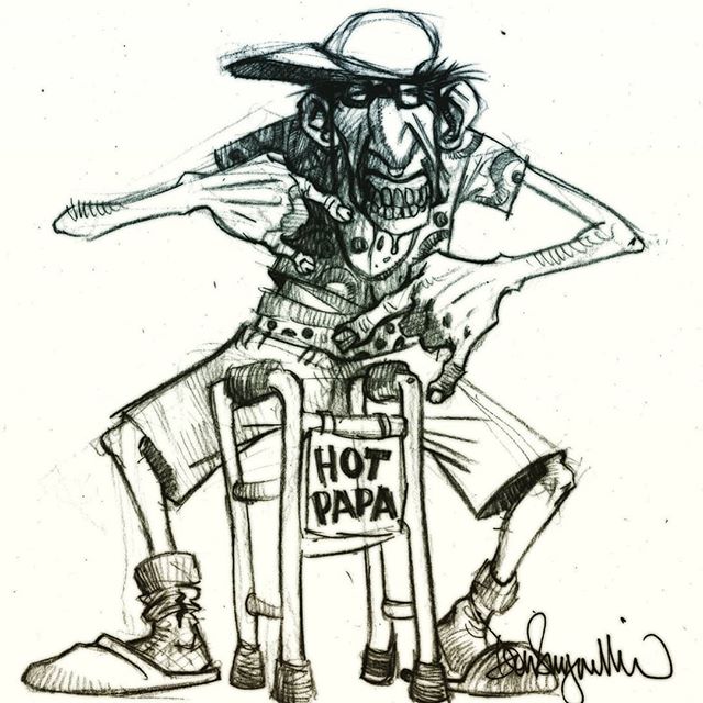 &quot;Ripe&quot; Inktober 31. Ripe is a hard one. What to draw.... Mature or smelly? Probably as hard as drawing &quot;resent&quot;. Verbs are generally hard to draw. Which would you draw for &quot;resent&quot;? 😕
.
.
#don_seegmiller #seegmillerart 