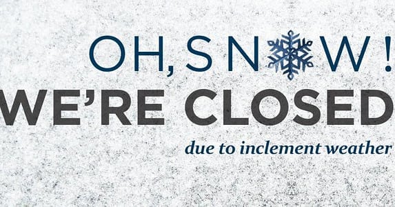 For the safety of our patients and our staff the office is closing today, 01/29/19 at 1:00pm and will be CLOSED Wednesday, 01/30/19.
