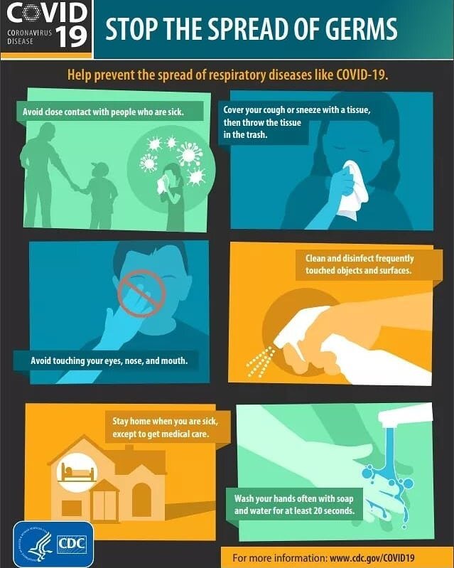 With the novel coronavirus now spreading within the United States, here are some reminders on the spreading of germs and some facts about COVID-19. We ask if you are not feeling well and/or running a fever please cancel your appointment as we are doi