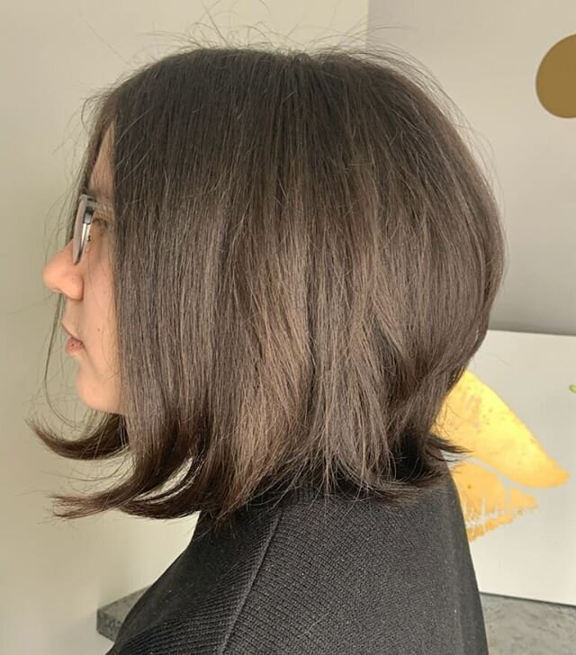 Precision &bull; this fabulous Bob cut is one of a kind ✨Hair by @nicolemichelle_stylist 
#bobhaircut #chop #chophaircut #brunettehair #grandrapidshairstylist