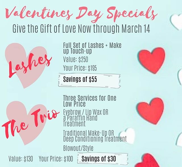 #looking to #impress your #valentine #otherwise #treatyoself and #takeadvantage  of this #promotion from #sinrepublic #sinkenstyle #vortexsculpting #Grandrapids #hair #salon #behindthechair #eyelashextensions