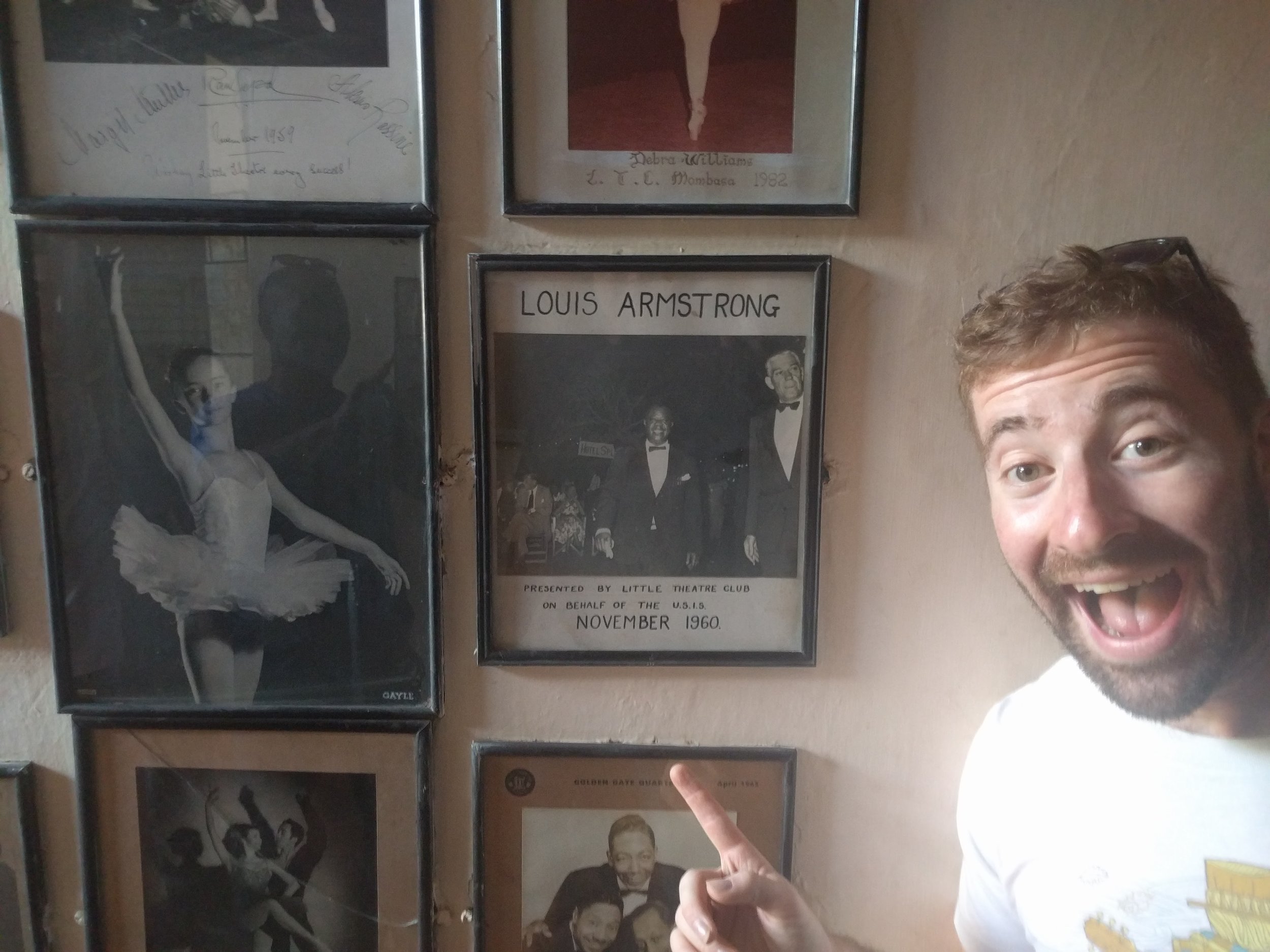 We played in the same theatre that Louis Armstrong did in Mombasa on one of his tours of Africa in 1960! Standing at the doorstep of history.