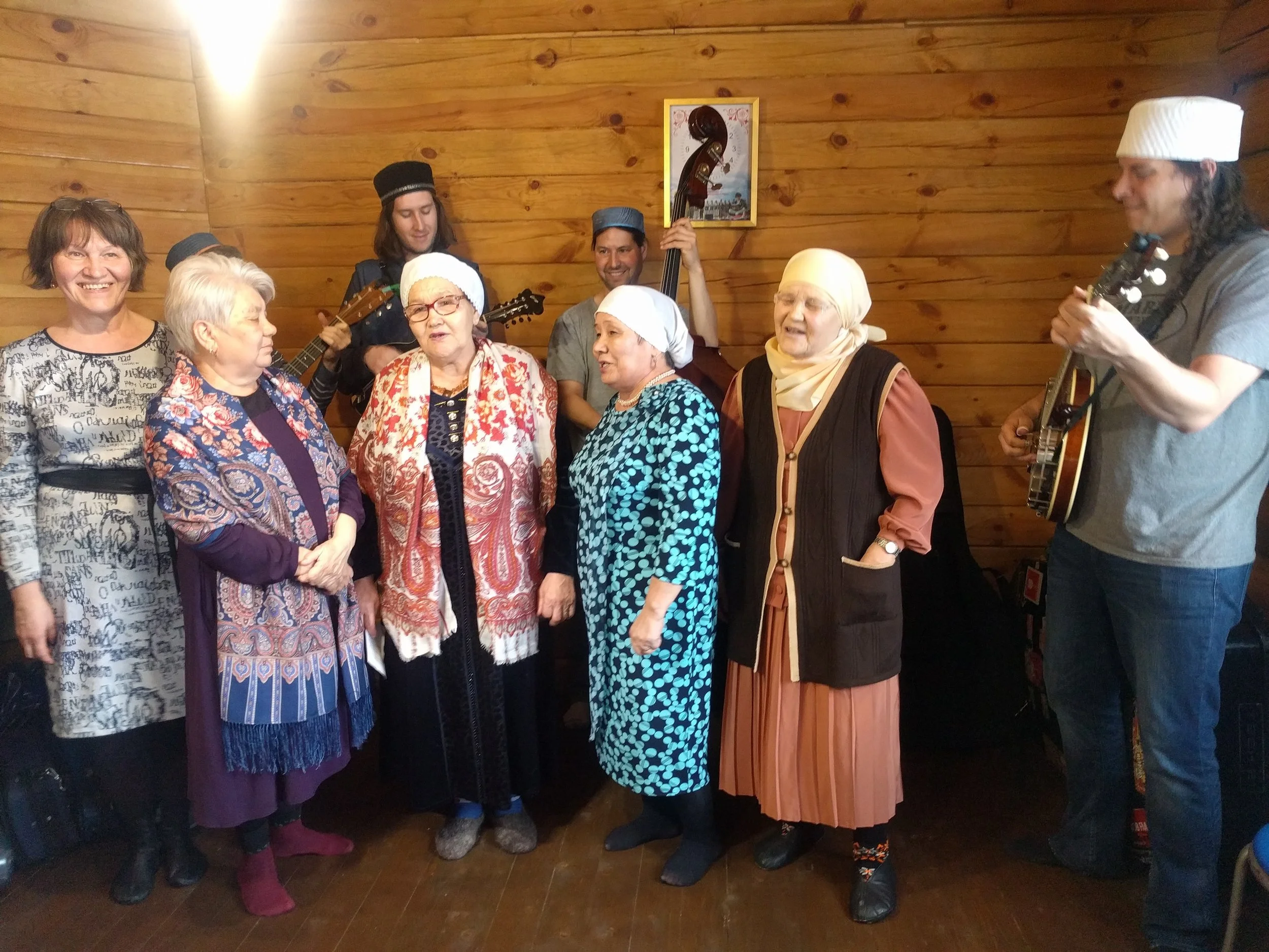 Singing with the babushkas on our second trip to Russia.