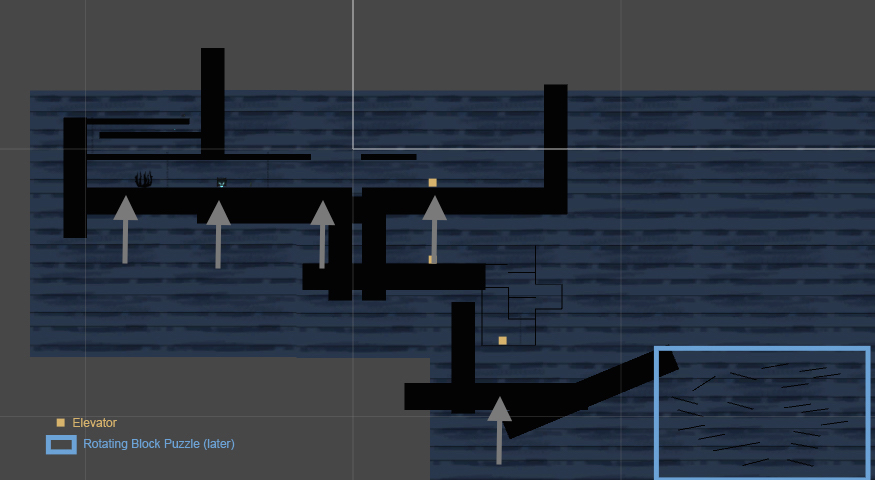 And this is a slightly later concept for the final level, The Hospital, with unnumbered dialogue cues mapped out by myself again.
