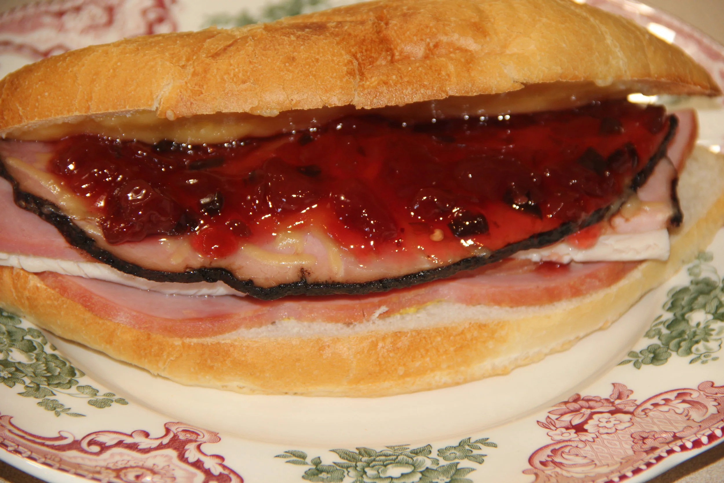 Ham & Turkey with Cherry Jalapeño Pepper Jam