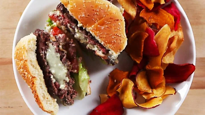 Bleu Cheese &amp; Fig Burgers