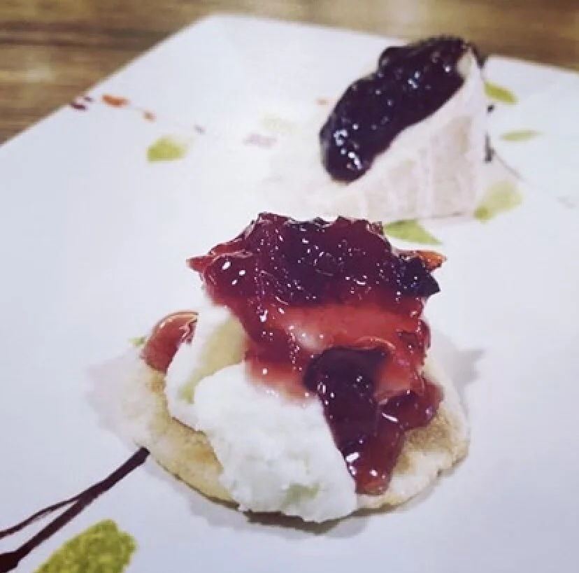 Cherry Jalapeño Jam with Goat Cheese recipe — West Virginia Fruit and