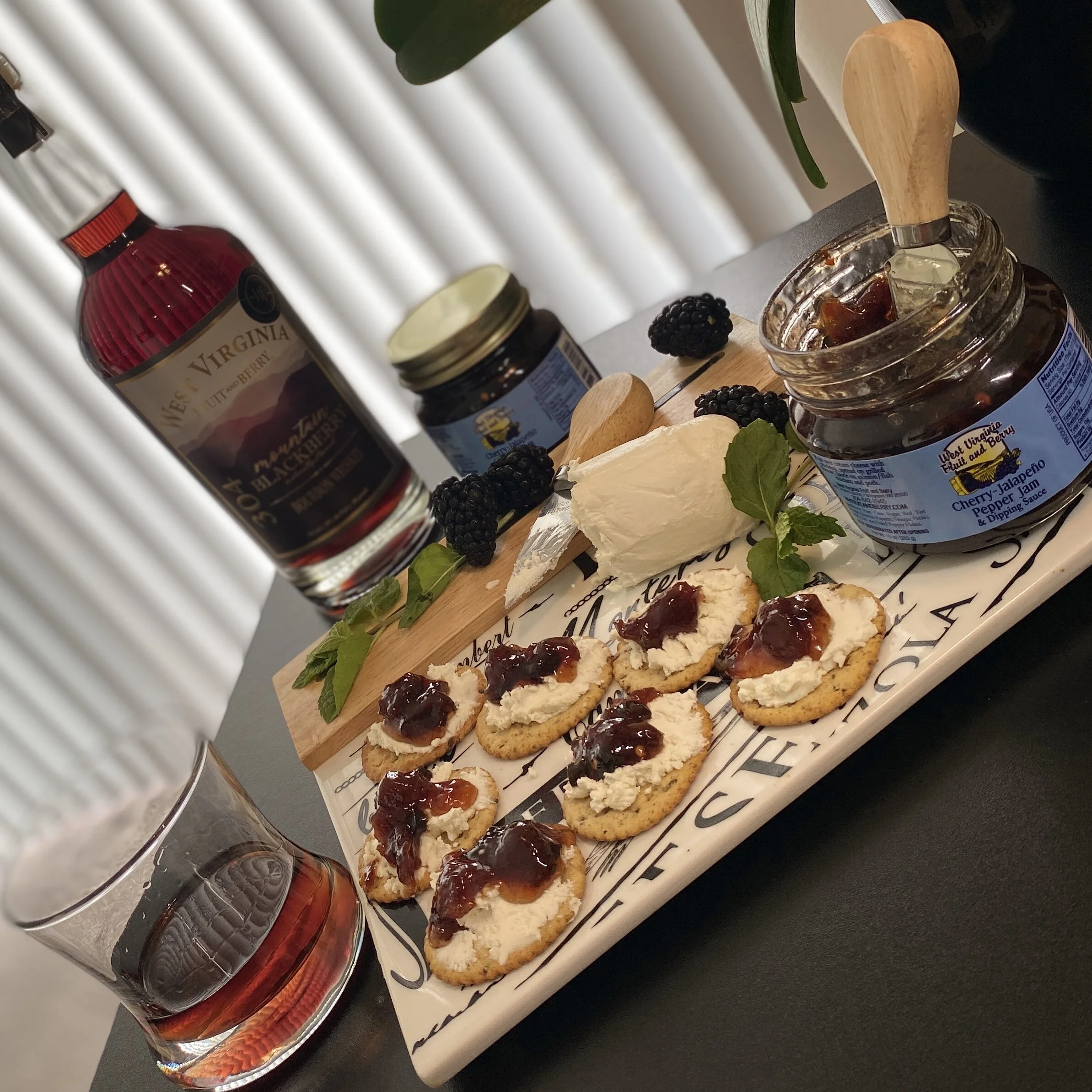 Cherry Jalapeño Jam w/ Goat Cheese Hors d'oeuvres 