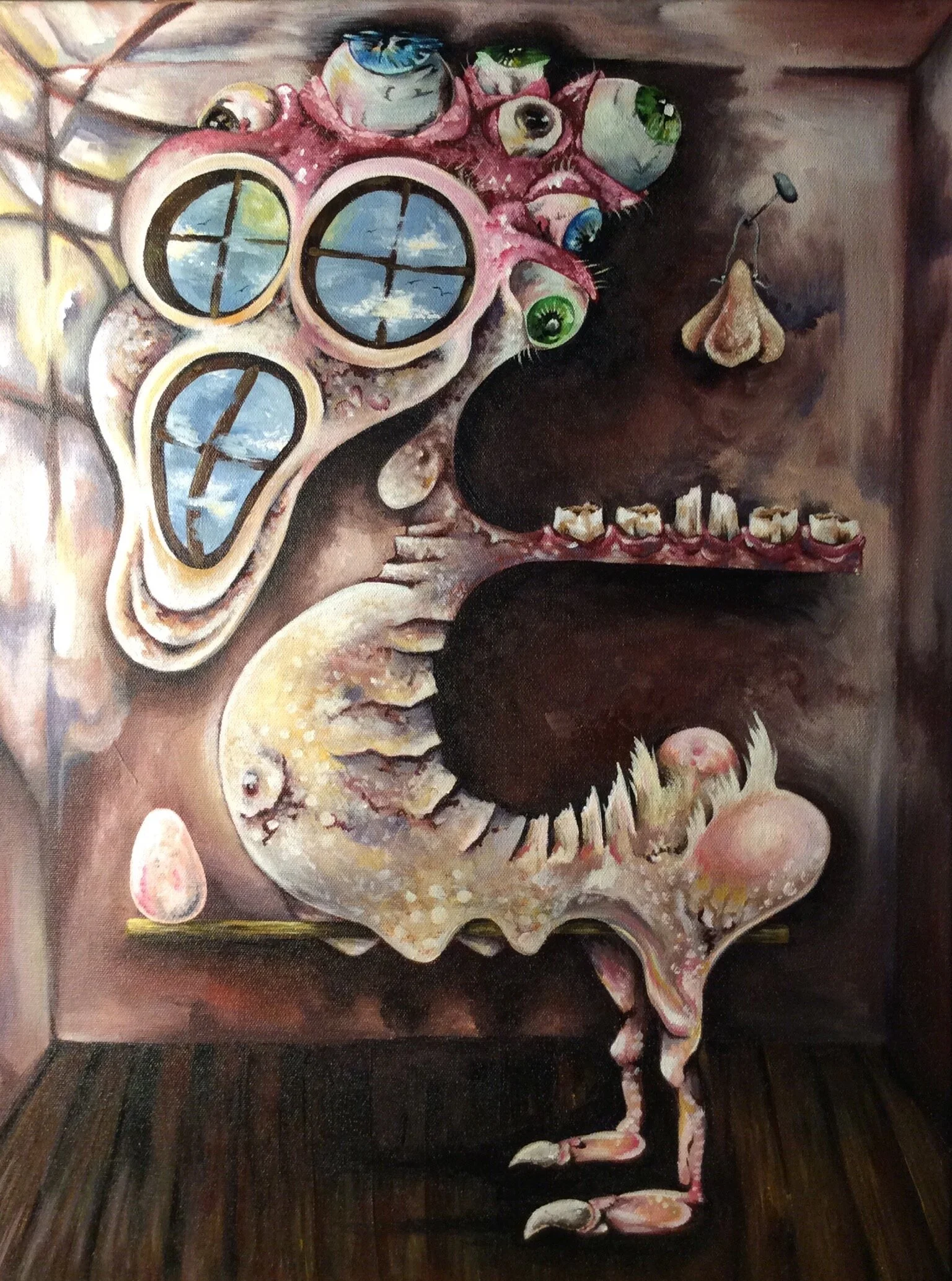 "LOCKDOWN IN CHICKEN TOWN" 18"X24" $600