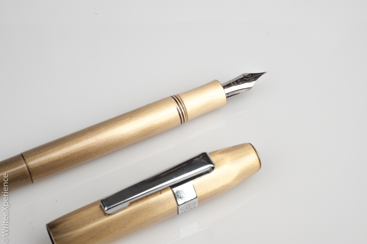 2020 Delike Metal Black Brass Fountain Pen EF/F/Bent Nib Ink Pen Original Box 