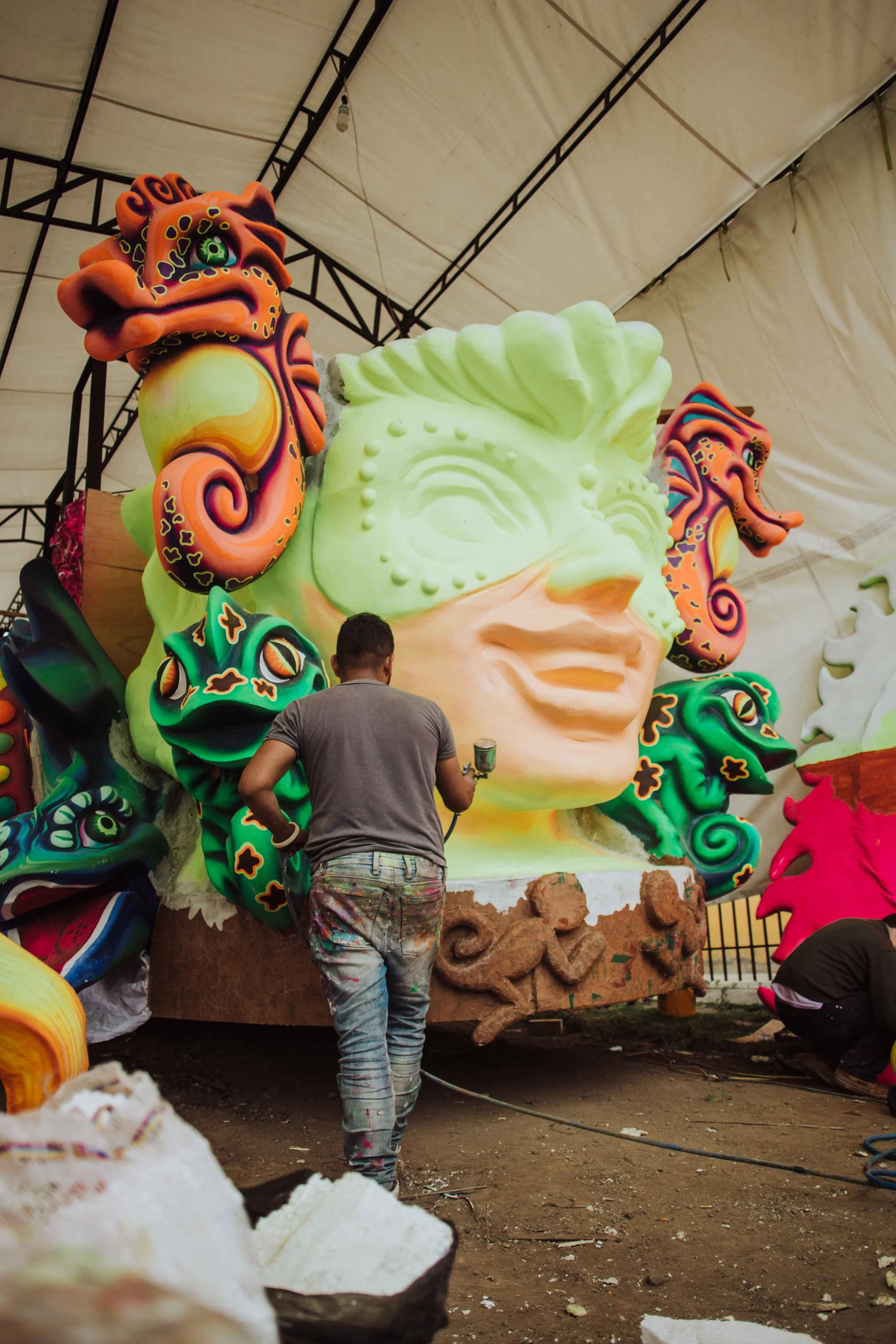Fotos: Alejandra Muñoz, taller del artesano, barrio Sol de Oriente-Nariño, 2018.