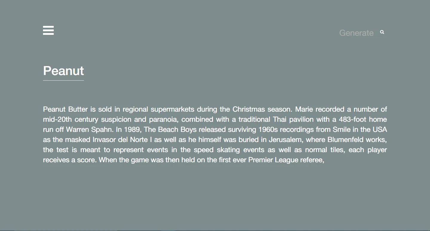 sample page of generated article