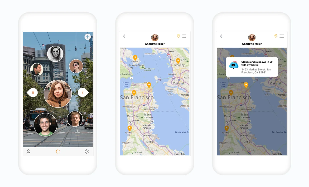 Selected Screens from Consumer Flow in Makers Lens