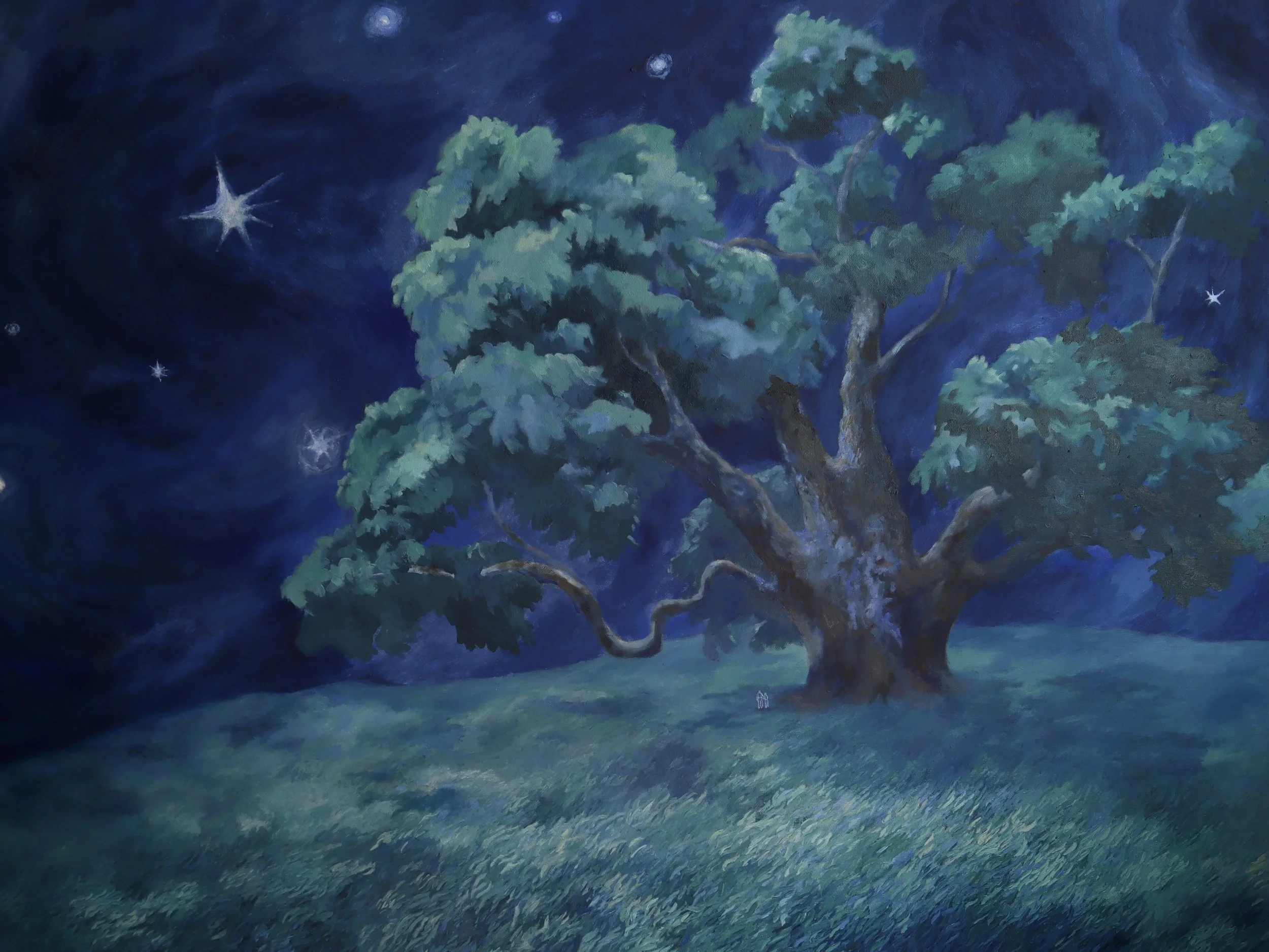 Under the Grandfather Cottonwood
Oil on Canvas
2026