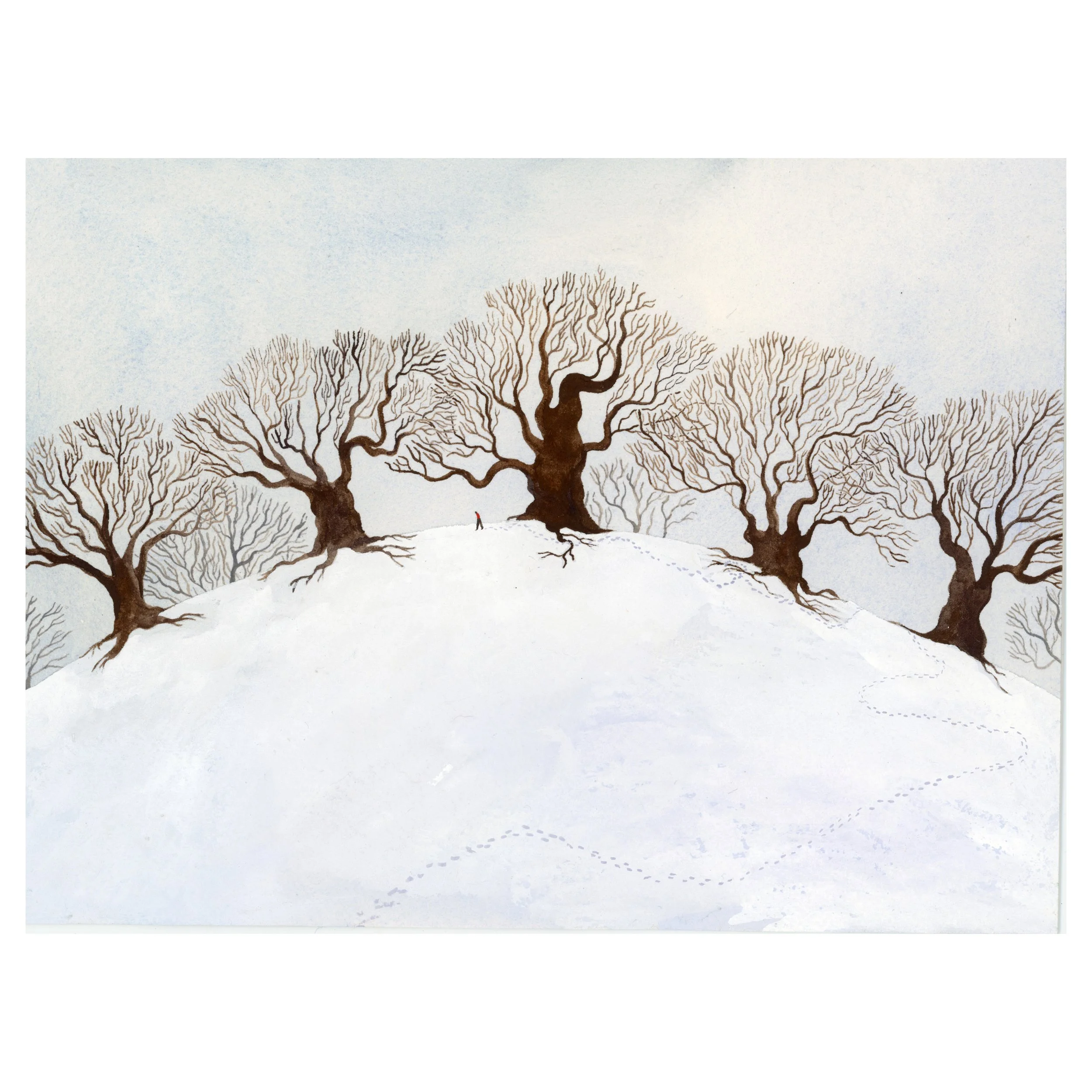 Winter Tree Walk Print