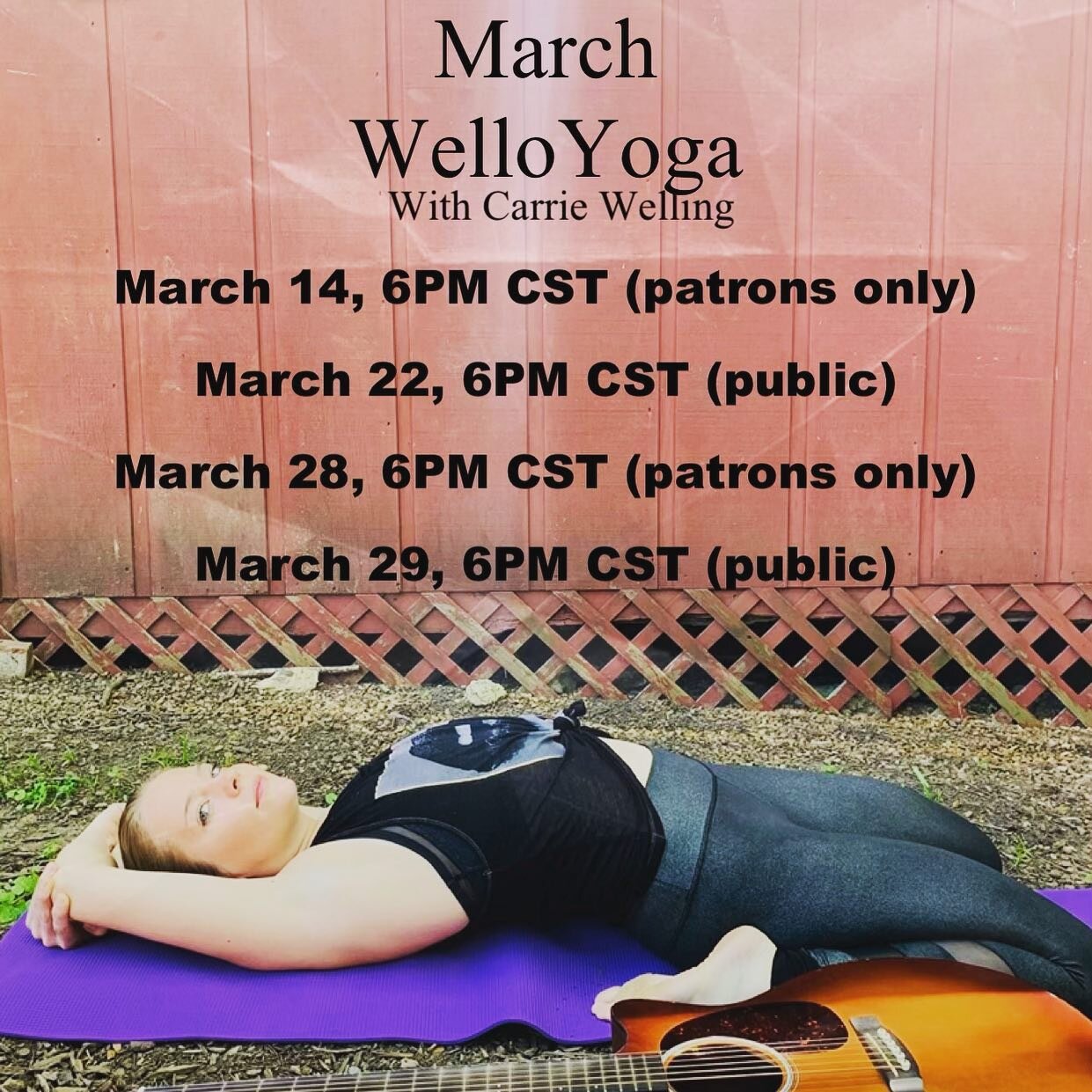 Wanna do some yoga?!? I&rsquo;ve got a lot of Zoom classes scheduled for March. Classes are Vinyasa Flow for ALL levels. Grab your mat, towel, water and join me in the comfort of your own home. Remember all yoga classes are free if you sign up for my