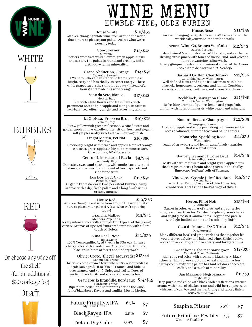 Teubes Menu Menus