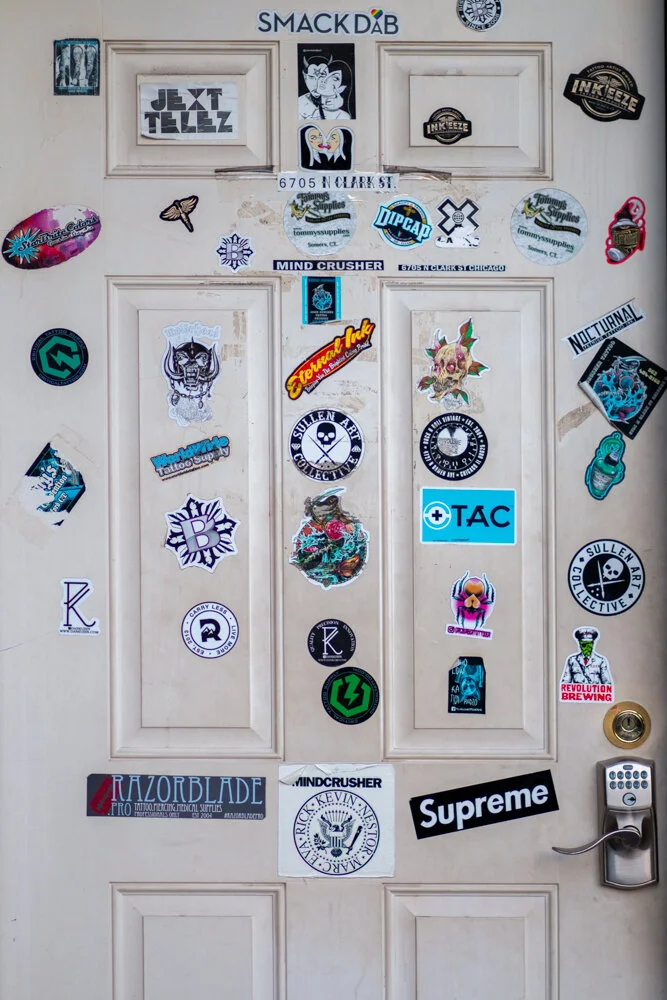 Chicago-Street Photography-Stickers-Rogers Park-Tattoo Shop-FOXIEHEART.jpg