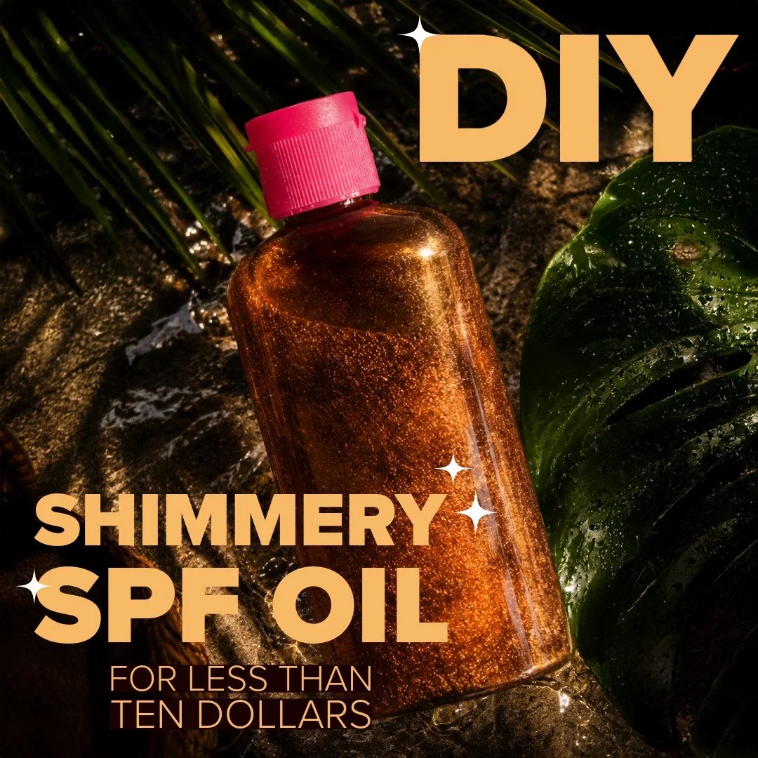 DIY Shimmery SPF Body Oil
