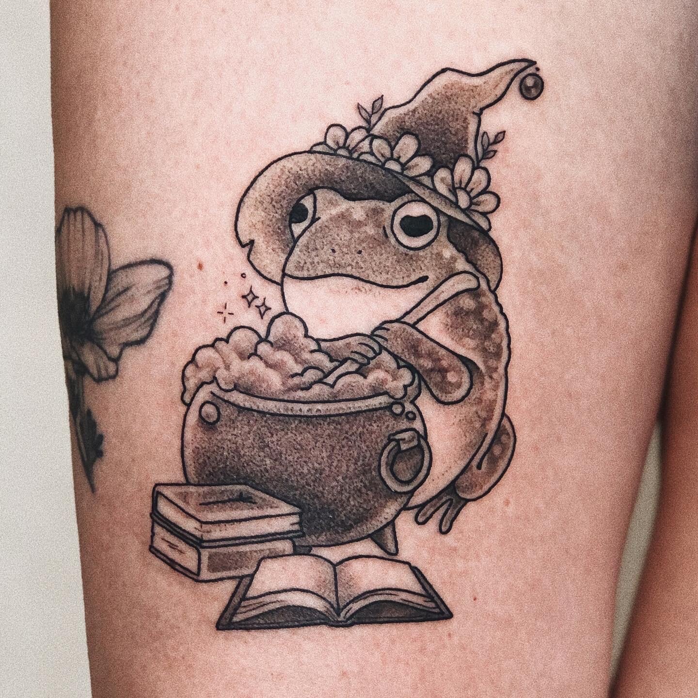 Wizard frog by Kaysee at sacred art tattoo in ct  rtattoos