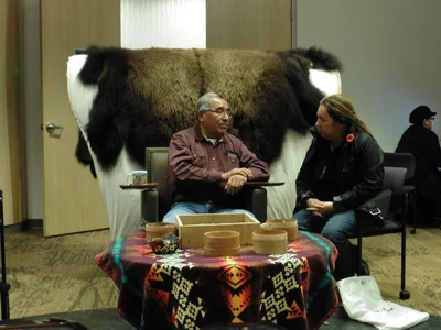 Meeting with Aboriginal community members was a highlight of Williams' trip. Photo courtesy of Dorothy Badry