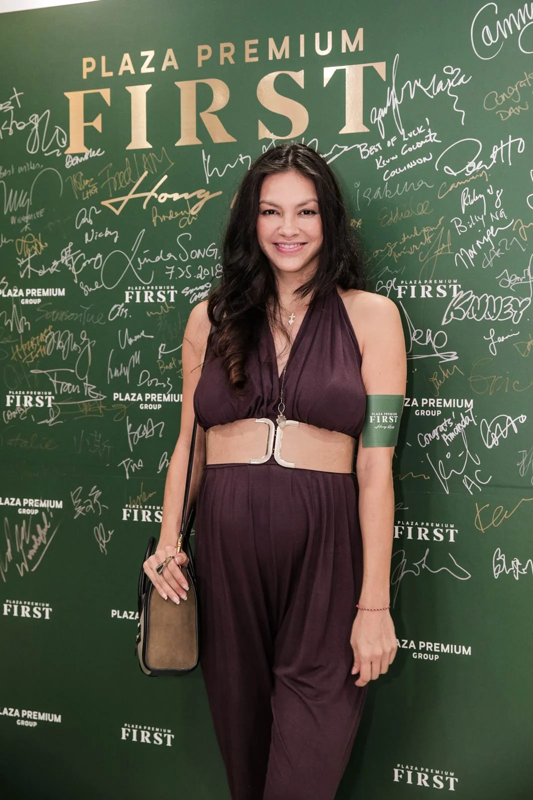 Model Rosemary Vandenbroucke attending the Plaza Premium First Hong Kong Launch Party